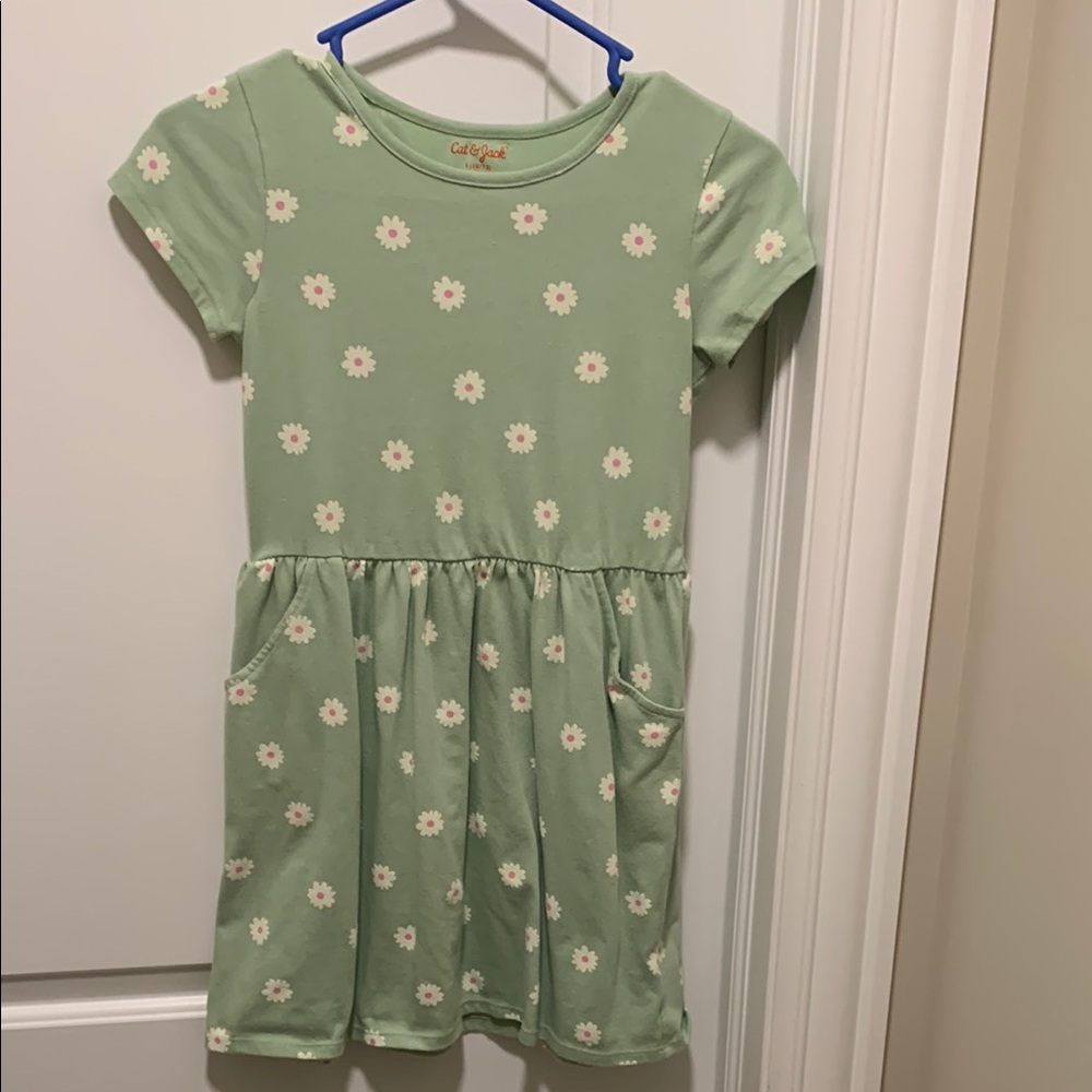 Cat & Jack Green Floral Dress